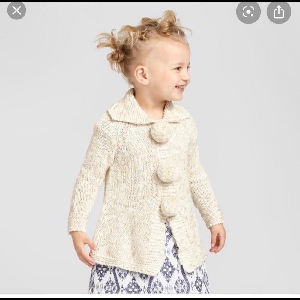Genuine Kids Cream Cardigan Sweater 3T